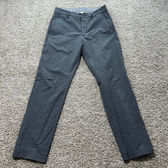 Foot-joy Men's Gray Slim Fit Casual Pants W30/L30 Polyester & Spandex Blend - Picture 1 of 11